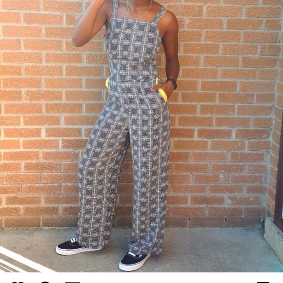 3/$30 Plaid jumpsuit - Picture 1 of 4